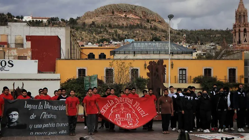 Protesta Normalistas de San Marcos, Loreto, Zacatecas
